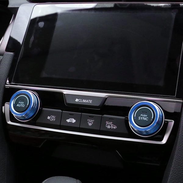 AuTK Honda Civic 10th Gen Button Cover Set Blue-6