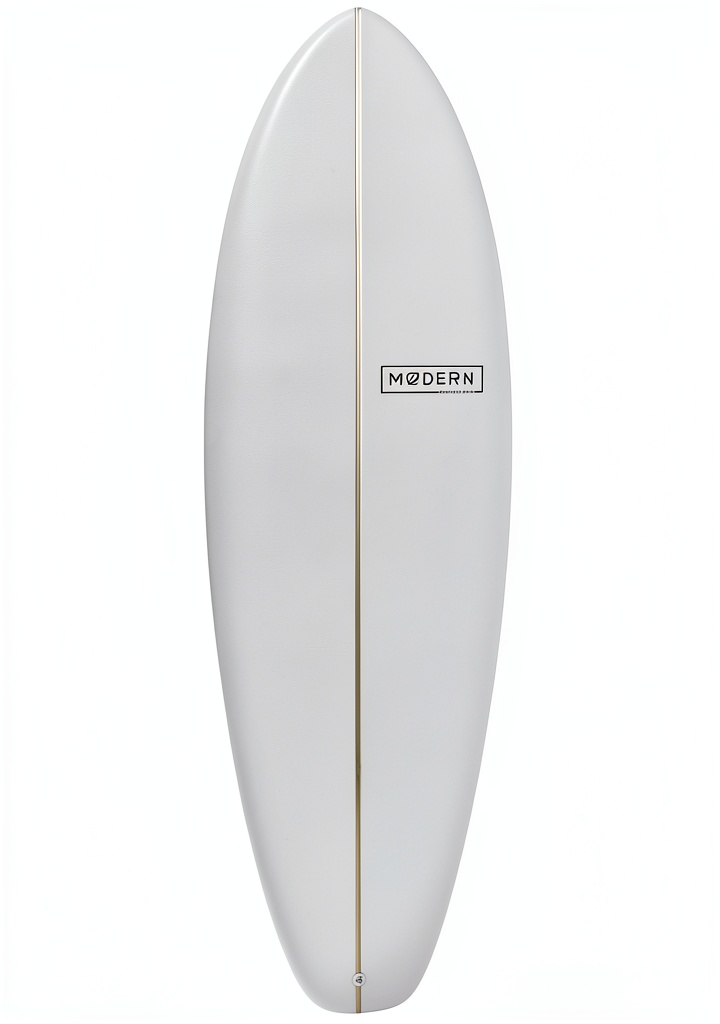 Modern Surfboards longboard on a sunny beach