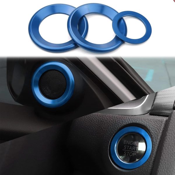 AuTK Honda Civic 10th Gen Button Cover Set Blue-4