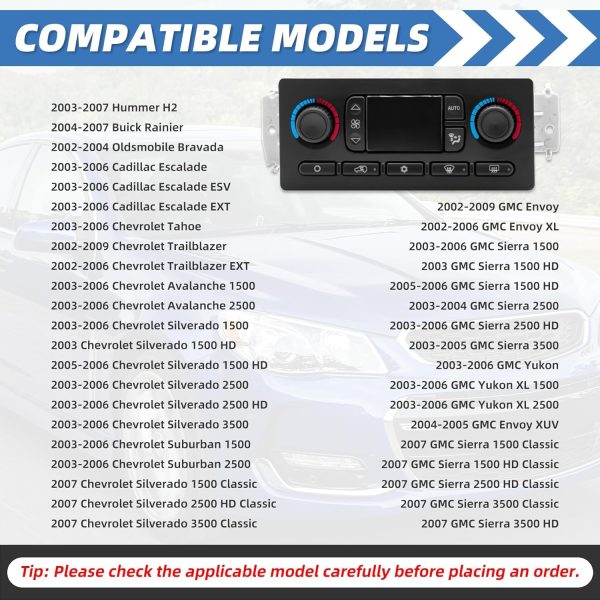 FOREBEN Climate Control Module 599-210XD-1