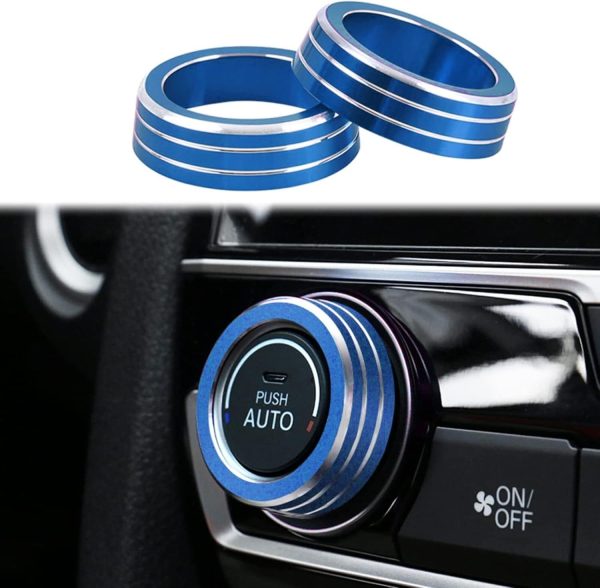 AuTK Honda Civic 10th Gen Button Cover Set Blue-5