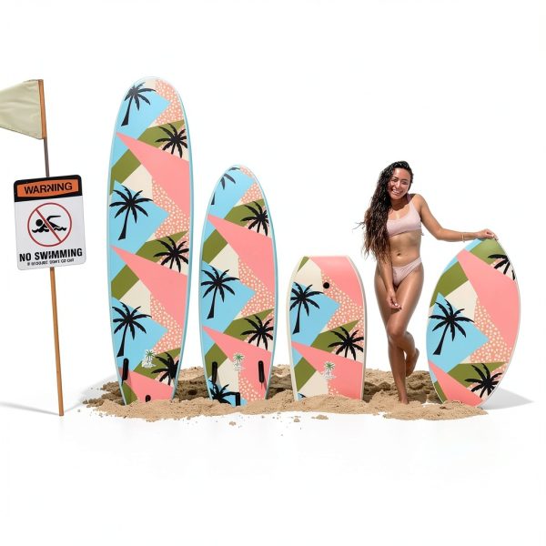 Wave Bandit Easy Rider Longboard Surfboard Turquoise Foam-1