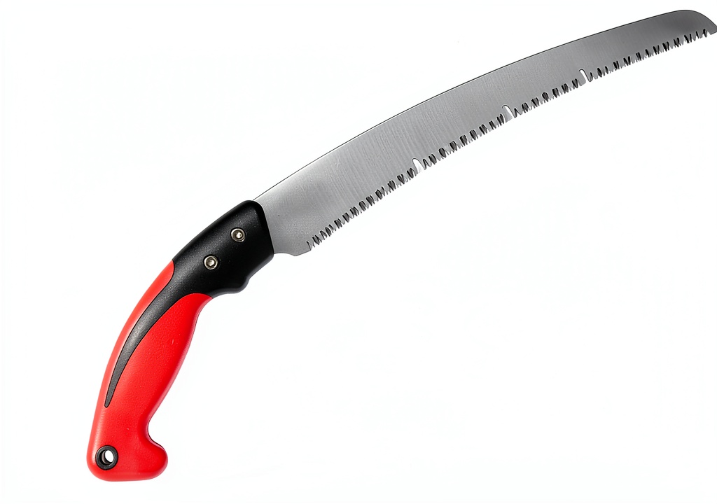 Person using BlueNatHxRPR pruning saw on a garden tree
