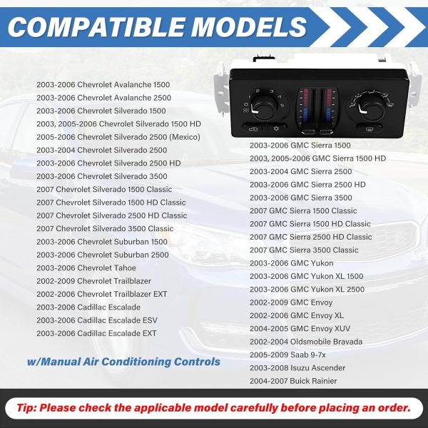 FOREBEN Climate Control Module 599-210XD-2