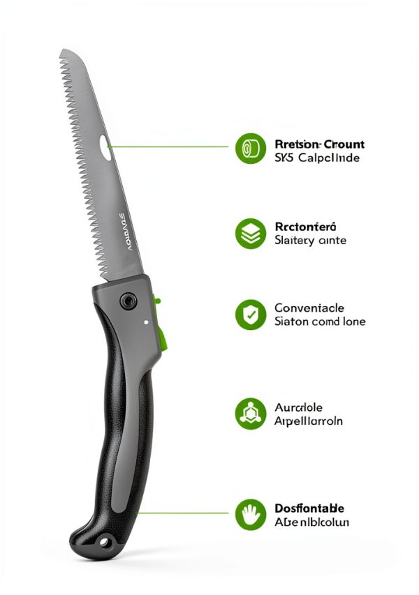 Folding Hand Saw STAYGROW 7in Carbon Steel Blade-2