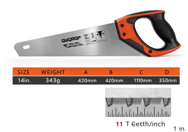 QYQRQF Hand Saw Red-14 Inch Patio Lawn Garden-2