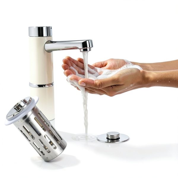 Bathroom Sink Stopper Nevellir 2‑Pack Universal Pop‑Up Chrome Brass-3