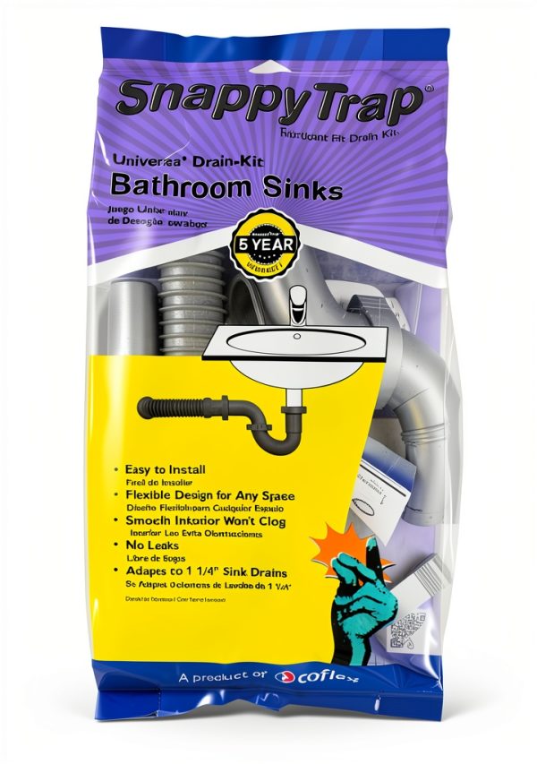 Snappy Trap Flexible Sink Drain Kit DK-105 Silver 9‑13″ Hose-5