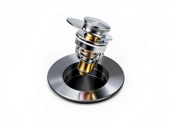 Bathroom Sink Stopper AURUZA 2‑Pack Brass & Silicone Pop‑Up Drain-6