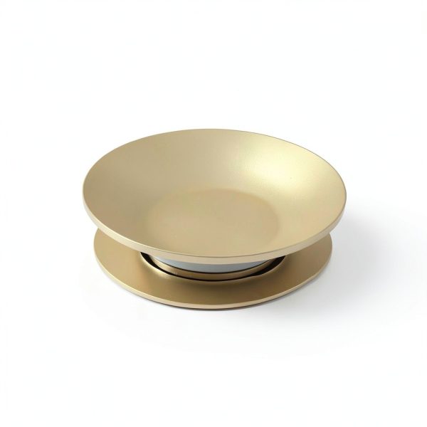 Bathroom Pop up Drain HEROBAI Brushed Gold Sink Strainer No Overflow-3