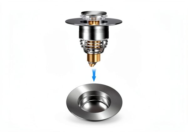 Bathroom Sink Stopper AURUZA 2‑Pack Brass & Silicone Pop‑Up Drain-5