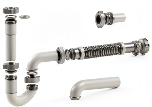 Snappy Trap Flexible Sink Drain Kit DK-105 Silver 9‑13″ Hose-4